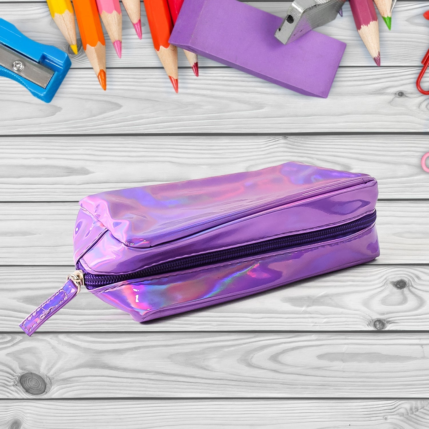 Iridescent Holographic Cosmetic Bag Iridescent Holographic Cosmetic Bag